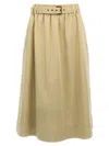 Brunello Cucinelli Midi Skirt Skirts In Green
