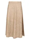 Brunello Cucinelli Hight Waist Flared Skirt Skirts Brown