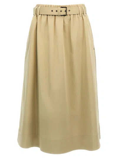 Brunello Cucinelli Midi Skirt Skirts In Green