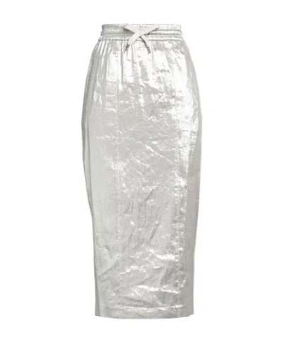 Brunello Cucinelli Midi Skirts In Silver
