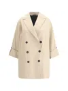 Brunello Cucinelli Wide-lapels Jewel-embellished Jacket In Neutral