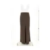 Brunello Cucinelli Cadis Long Skirt In Brown