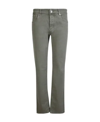 Brunello Cucinelli Mid-rise Cargo Trousers In Gray