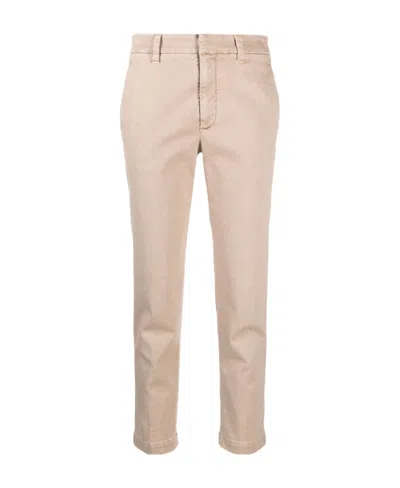 Brunello Cucinelli Mid-rise Cropped Chino Trousers In Neutral