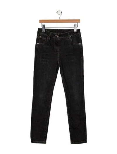 Pre-owned Brunello Cucinelli Mid-rise Skinny Leg Jeans In Black