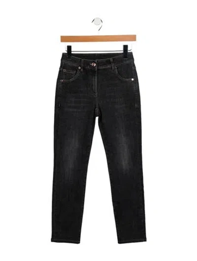 Pre-owned Brunello Cucinelli Mid-rise Skinny Leg Jeans In Black