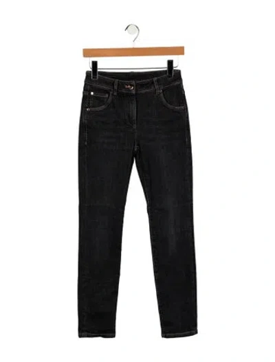 Pre-owned Brunello Cucinelli Mid-rise Skinny Leg Jeans In Black