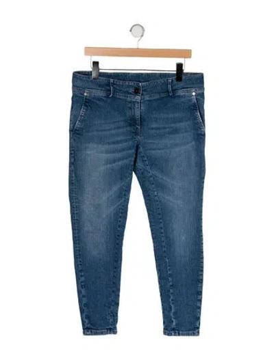 Pre-owned Brunello Cucinelli Mid-rise Skinny Leg Jeans In Blue