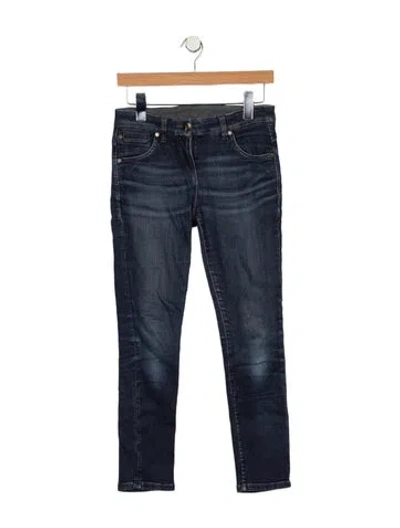 Pre-owned Brunello Cucinelli Mid-rise Skinny Leg Jeans In Blue