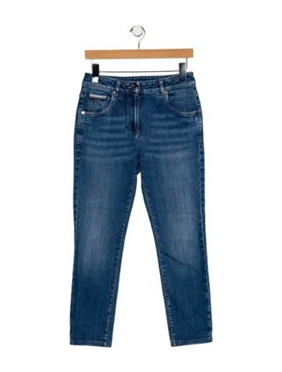 Pre-owned Brunello Cucinelli Mid-rise Skinny Leg Jeans In Blue