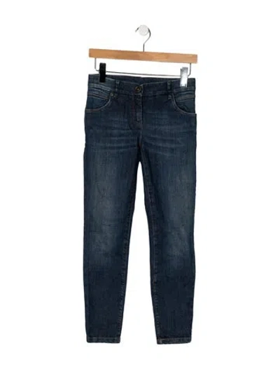 Pre-owned Brunello Cucinelli Mid-rise Skinny Leg Jeans In Blue