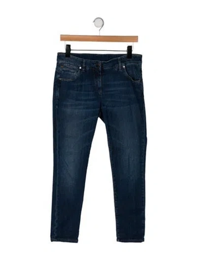 Pre-owned Brunello Cucinelli Mid-rise Skinny Leg Jeans In Blue