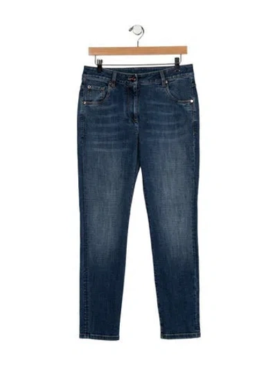 Pre-owned Brunello Cucinelli Mid-rise Skinny Leg Jeans In Blue