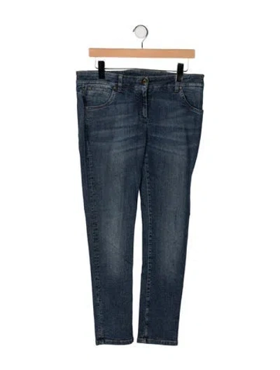 Pre-owned Brunello Cucinelli Mid-rise Skinny Leg Jeans In Blue