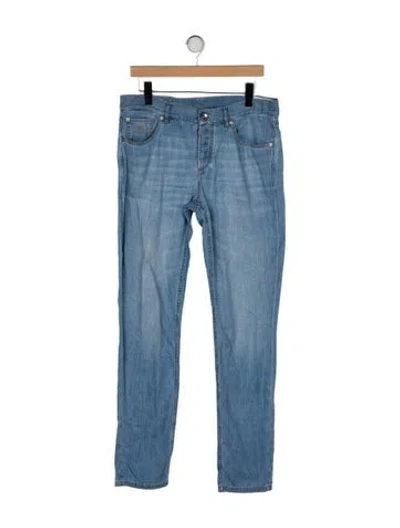 Pre-owned Brunello Cucinelli Mid-rise Skinny Leg Jeans In Blue