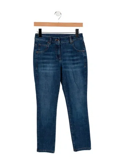 Pre-owned Brunello Cucinelli Mid-rise Skinny Leg Jeans In Blue