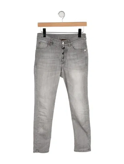 Pre-owned Brunello Cucinelli Mid-rise Skinny Leg Jeans In Gray
