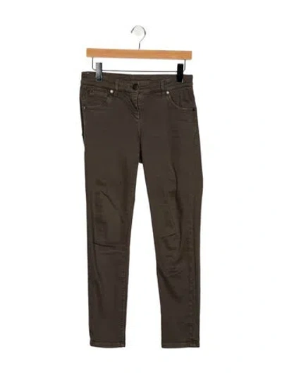 Pre-owned Brunello Cucinelli Mid-rise Skinny Leg Jeans In Gray