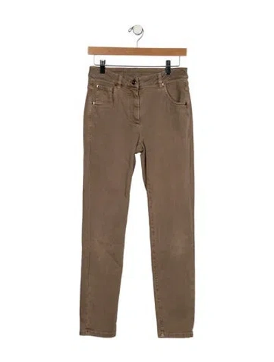 Pre-owned Brunello Cucinelli Mid-rise Skinny Leg Jeans In Neutral