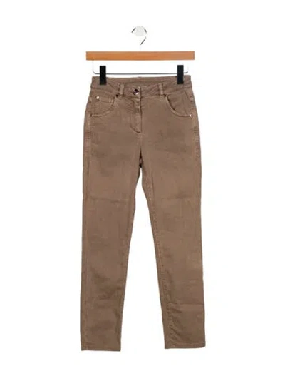 Pre-owned Brunello Cucinelli Mid-rise Skinny Leg Jeans In Neutral