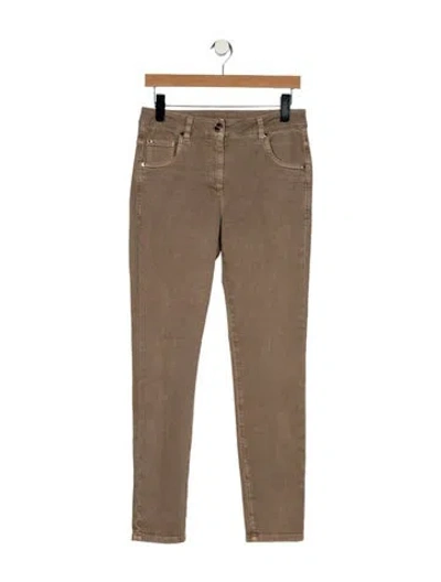 Pre-owned Brunello Cucinelli Mid-rise Skinny Leg Jeans In Neutral
