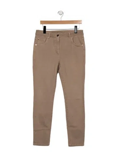 Pre-owned Brunello Cucinelli Mid-rise Skinny Leg Jeans In Neutrals