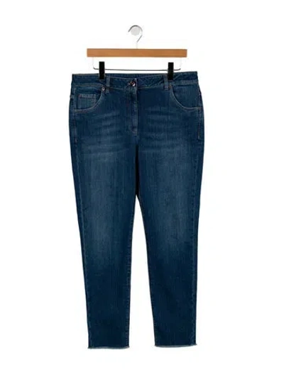 Pre-owned Brunello Cucinelli Mid-rise Skinny Leg Jeans W/ Tags In Blue