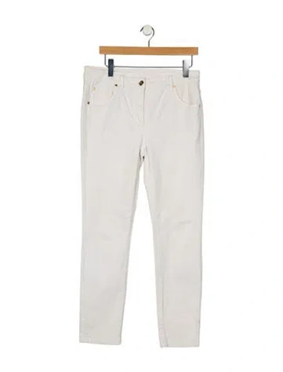 Pre-owned Brunello Cucinelli Mid-rise Skinny Leg Jeans In White