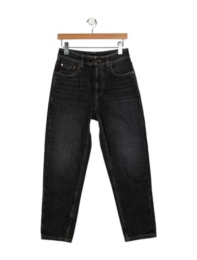 Pre-owned Brunello Cucinelli Mid-rise Straight Leg Jeans In Black