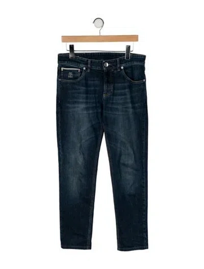 Pre-owned Brunello Cucinelli Mid-rise Straight Leg Jeans In Black