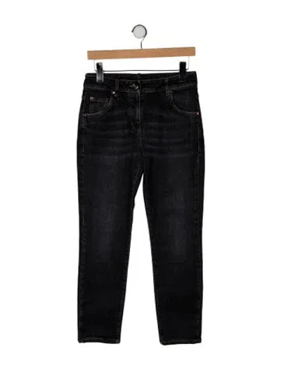 Pre-owned Brunello Cucinelli Mid-rise Straight Leg Jeans In Black