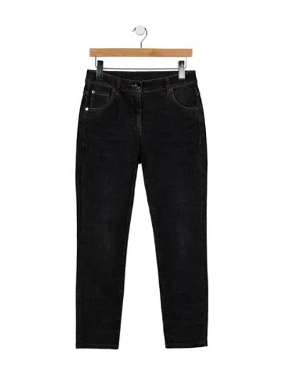 Pre-owned Brunello Cucinelli Mid-rise Straight Leg Jeans In Black