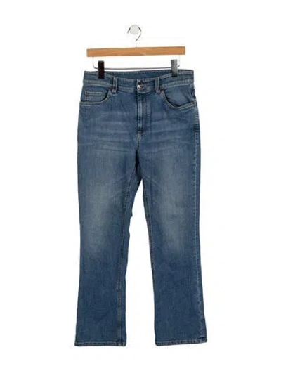 Pre-owned Brunello Cucinelli Mid-rise Straight Leg Jeans In Blue