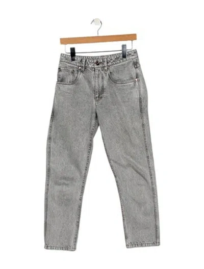Pre-owned Brunello Cucinelli Mid-rise Straight Leg Jeans In Blue