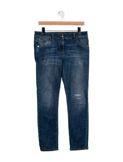 Pre-owned Brunello Cucinelli Mid-rise Straight Leg Jeans In Blue