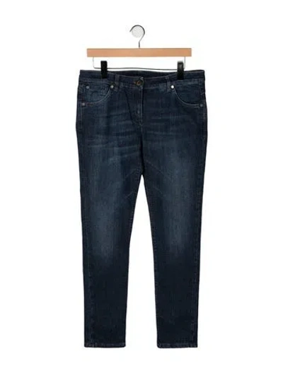 Pre-owned Brunello Cucinelli Mid-rise Straight Leg Jeans In Blue