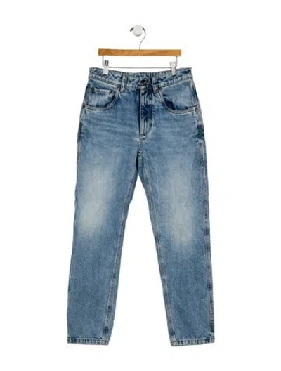Pre-owned Brunello Cucinelli Mid-rise Straight Leg Jeans In Blue