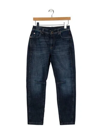 Pre-owned Brunello Cucinelli Mid-rise Straight Leg Jeans In Blue