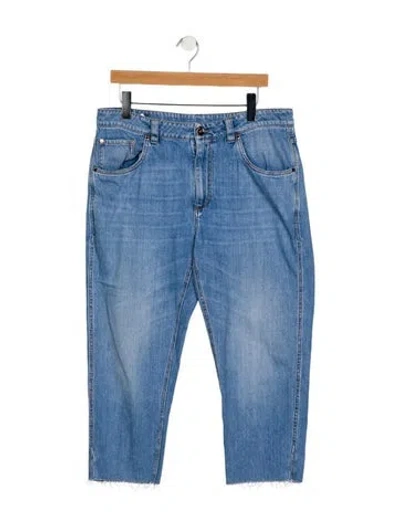 Pre-owned Brunello Cucinelli Mid-rise Straight Leg Jeans In Blue