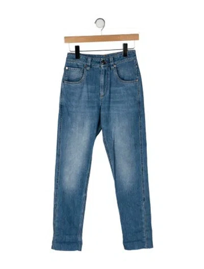 Pre-owned Brunello Cucinelli Mid-rise Straight Leg Jeans In Blue