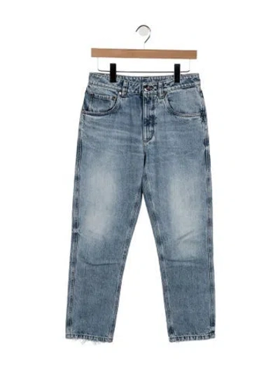 Pre-owned Brunello Cucinelli Mid-rise Straight Leg Jeans In Blue