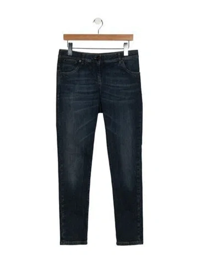 Pre-owned Brunello Cucinelli Mid-rise Straight Leg Jeans In Blue