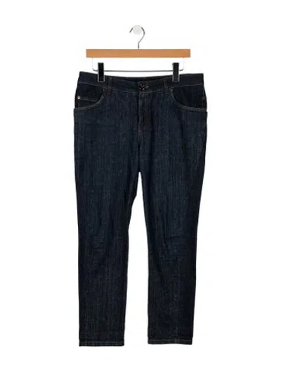 Pre-owned Brunello Cucinelli Mid-rise Straight Leg Jeans In Blue