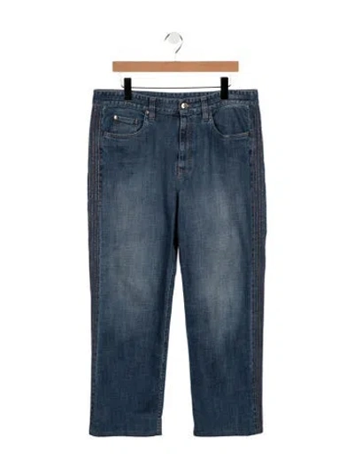 Pre-owned Brunello Cucinelli Mid-rise Straight Leg Jeans In Blue