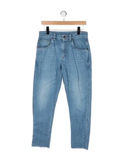 Pre-owned Brunello Cucinelli Mid-rise Straight Leg Jeans In Blue