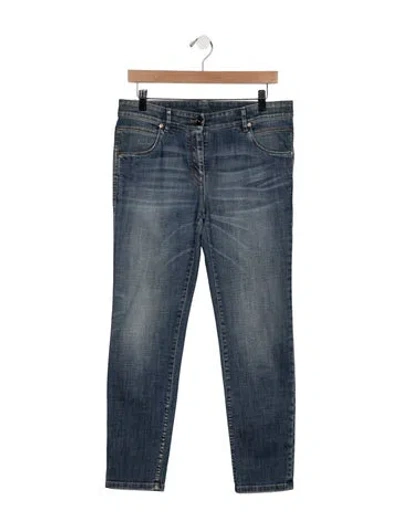 Pre-owned Brunello Cucinelli Mid-rise Straight Leg Jeans In Blue