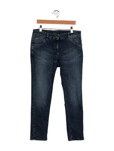 Pre-owned Brunello Cucinelli Mid-rise Straight Leg Jeans In Blue
