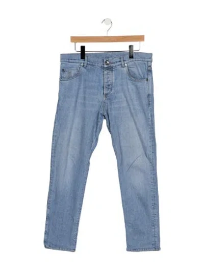 Pre-owned Brunello Cucinelli Mid-rise Straight Leg Jeans In Blue