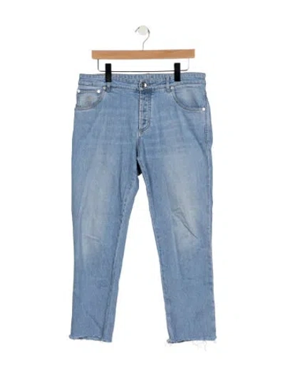 Pre-owned Brunello Cucinelli Mid-rise Straight Leg Jeans In Blue