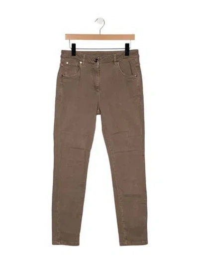 Pre-owned Brunello Cucinelli Mid-rise Straight Leg Jeans In Brown